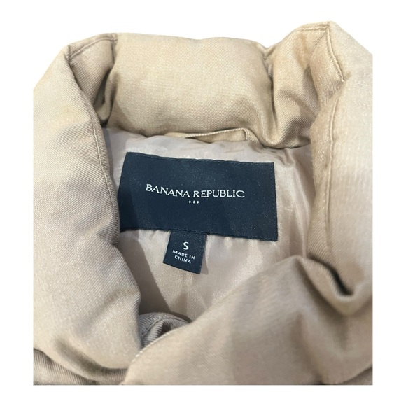 Banana Republic Men's Brown Tan Vest Insulated Size Small Button & Zip - Picture 5 of 6